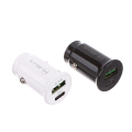 Miniatyrbild 4 av 8: QC3.0 Billaddare Snabbladdning Vit Svart Dual Port Minibil Black oensize
