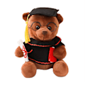 Miniatyrbillede 6 af 8: Afgangs Bjørnedukker Børn Voksne Fødselsdagsgaver Studenterlæge Dark brown one size