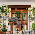 Miniatyrbilde 4 av 5: 2 STK jernhengende blomsterrekkverk Hyllekurv med krok Balcon Black
