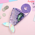 Pikkukuva 1 / 5: Mermaid Tail Paljetit Kolikko Kukkaro Tyttöjen Lompakko Laukut Rahapidike Purple