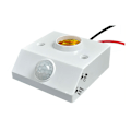 Miniatyrbilde 4 av 8: AC85-265V Automatisk infrarød IR-sensorlampeholder for menneskekroppen L White onesize