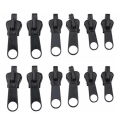 Miniatyrbild 1 av 8: 12st 3 storlekar Universal Instant Fix Zipper Repair Kit Replaceme Black onesize