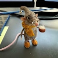 Miniatyrbillede 4 af 8: Filtet Mus Kit Håndlavet Filtet Mus Julepynt D