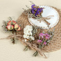 Miniatyrbild 5 av 8: Miniblomsterbuketter Torkade blommor Gypsophilabuketter för DIY C Black One Size