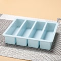 Miniatyrbild 1 av 8: 1 st 4 rutnät långremsa silikoniskuber fyrkantig form DIY C Blue onesize