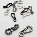 Miniatyrbillede 6 af 8: 10 Stk/parti Mini Karabinhage Nøglering Camping Gadgets EDC Survival Silver one size