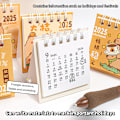 Miniatyrbild 3 av 8: 2025 Mini Catton Småbordskalender Fickformat Bärbar Kalender P A2
