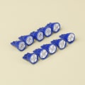 Miniatyrbilde 5 av 5: 10 stk T10 kileblått 4-SMD LED dashbordlys W5W 194 2825 gau Blue One Size