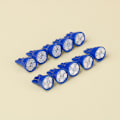 Miniatyrbillede 5 af 5: 10 stk T10 kile blå 4-SMD LED instrumentbræt lys W5W 194 2825 gau Blue One Size