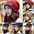 Miniatyrbilde 2 av 5: Menn Kvinner Vinter Varm Hekle Strikk Baggy Beanie Ull Skull Hat Brown KK2