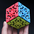 Pikkukuva 7 / 7: 3x3 Gear Cube Alkuperäinen Tarraton Smooth ja Gear Mechanism Pe Multicolor one size