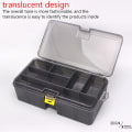Miniatyrbillede 8 af 8: Grå Farve Dobbelt Layer Road Sub Box Pp Materiale Bait Accessor black one size