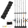 Miniatyrbilde 1 av 8: Fiskestangholdere 6-stangs stativ Vertikal stangholder Veggfeste black one size