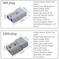 Pikkukuva 7 / 8: Laadukas UPS 50A 120A 600V Liitin Suurvirta uros ja Gray 50A