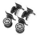 Miniatyrbillede 4 af 5: 2 par kuffert Bagage Universal Wheels Trolley kuffert Reparationsdele black 2 Pairs