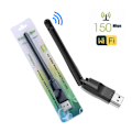 Miniatyrbilde 2 av 8: MT7601 Mini USB WiFi Adapter 150Mbps trådløst nettverkskort RTL8 Black MT7601 Chip