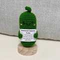 Miniatyrbilde 4 av 8: Håndlaget emosjonell støtte Syltet agurk gave A4 oneszie