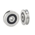 Miniatyrbillede 6 af 8: 12*50*13mm rillehjul Metal U-rille stålwireløftning A2 A2