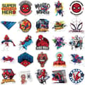Miniatyrbilde 5 av 8: 50 stk Marvel Super Hero Spider Man Graffiti-klistremerke gitardress Onesize 50Pcs