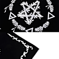 Miniatyrbillede 7 af 8: Tarots Dug Triple Moon Pentagrams Pagan Alter Cloth Flan Style 2 B