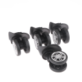 Miniatyrbillede 1 af 5: 2 par kuffert Bagage Universal Wheels Trolley kuffert Reparationsdele black 2 Pairs