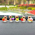 Miniatyrbillede 1 af 8: 5 stk. Kapibara Bilindretning Auto Instrumentbræt Dukkepynt Kapiba 1Pc random style