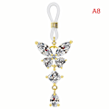 Miniatyrbild 1 av 5: 1 st Sexig tofs Crystal Butterfly hängsmycke Nippel Ring for Wom Multicolor A8