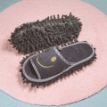 Pikkukuva 1 / 8: Smile Face Mopping Tossut Pestävä Puhdistus Lattia Pölynpoisto Sli Gray OENSIZE