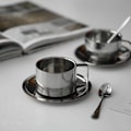 Miniatyrbillede 8 af 8: Kaffekop dobbeltlags varmbestandig kaffekopsæt rustfrit Silver A1