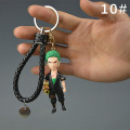 Miniatyrbillede 1 af 5: Action One Piece nøglering 3D PVC Luffy Zoro Sanji figurmodel Multicolor 10#