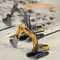 Miniatyrbillede 5 af 5: Inerti Gravemaskine Model Engineering Vehicle Børne Legetøj Gave Yellow 1pc