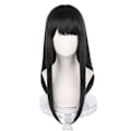 Miniatyrbillede 5 af 5: Anime Chainsaw Man Mitaka Asa Cosplay paryk Asa Mitaka Lang Sort Black One Size