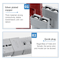 Pikkukuva 6 / 8: Laadukas UPS 50A 120A 600V Liitin Suurvirta uros ja Gray 50A