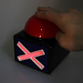 Miniatyrbilde 6 av 6: Spill Svar Buzzer Alarmknapp Med lydlys Trivia Quiz Go Red onesize