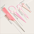 Pikkukuva 8 / 8: 4kpl/ set French Braid Tool Loop elastiset hiusnauhat kammat ha Pink onesize