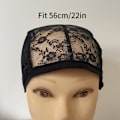 Miniatyrbilde 2 av 7: Blondeparykk Cap U Del Cap 56cm Med justerbare stropper Stretch Bla one size