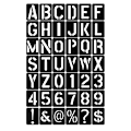 Miniatyrbilde 8 av 8: 42 STK Bokstavnummer Symbol Craft hul sjablongstempling preg A one size