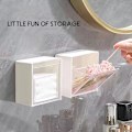 Miniatyrbild 1 av 7: Väggmonterad förvaringslåda Clamshell Design Plast Bomullspinne S White