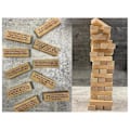 Pikkukuva 3 / 5: 54 Kysymystä Tumbling Tower -peli, Jättimäinen Puinen Pinottava Peli Pistetaululla, Jäämurtaja Kysymykset Tumbling (FMY)