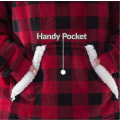 Miniatyrbilde 4 av 4: Teppe Genser Oversized Hoodie Bærbar Teppe Myk Varm Komfortabel Gigantisk Frontlomme S  (FMY) Red and black check