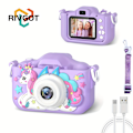 Miniatyrbilde 1 av 5: 1 stk Leke Unicorn HD Kamera, Passer for 3 4 5 6 7 8 9 10 11 12 år gamle småbarn, barn, gutter og jenter, HD Kamera, Perfekt Julegave og Bursdagsgave (FMY) Purple