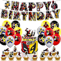 Miniatyrbild 1 av 5: Deadpool & Wolverine Födelsedagsfesttillbehör Banner Ballonger Tårta Toppers Set Dekoration (FMY)