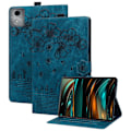 Miniatyrbillede 2 af 5: Til Lenovo Tab M11 Plus/ Tab K11 Plus Etui Læder Stand Tablet Cover Blomst Kat Kort Slots (FMY) Sapphire