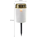 Miniatyrbillede 3 af 5: LED Gravslys Solcellelampe Hvid Med Solcelle Og Intelligent Åbning Og Lukning - LED Gravslys Med Realistisk Flimrende Effekt (FMY) C-red With Ground Spike