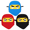 Pikkukuva 1 / 2: 3 kpl Ninja Cosplay-naamio Masquerade-naamio Karnevaali-puvunaamio Cosplay-naamio Juhlatarvikkeet (FMY) Assorted Color 20.7X17.2X0.5CM