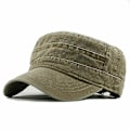 Miniatyrbilde 4 av 4: Militærhatt Caps Army Cadet Menn Kvinner Casual Baseball Størrelse Justerbar Rem (FMY) Khaki