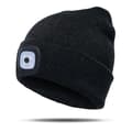 Strikket lue med LED-lys og knappecellebatteri (FMY) Black