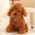 Miniatyrbilde 3 av 5: Søt simuleringshund plysjleketøy utstoppet dyr valpedukke teddy hundedukke for barn og årlig festgave (FMY) White 18cm