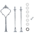 Miniatyrbilde 2 av 5: 10 Sett Kake Stativ Beslagsett Lagdelt Brett For 3 Lags Kake Stativ Holder Hardware (FMY) Silver