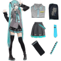 Miniatyrbillede 1 af 5: 6 stk./sæt Hatsune Miku Cosplay Kostume Kvinder Performance Show Fancy Dress Comic Suits Uniform Halloween Fest  (FMY) XL